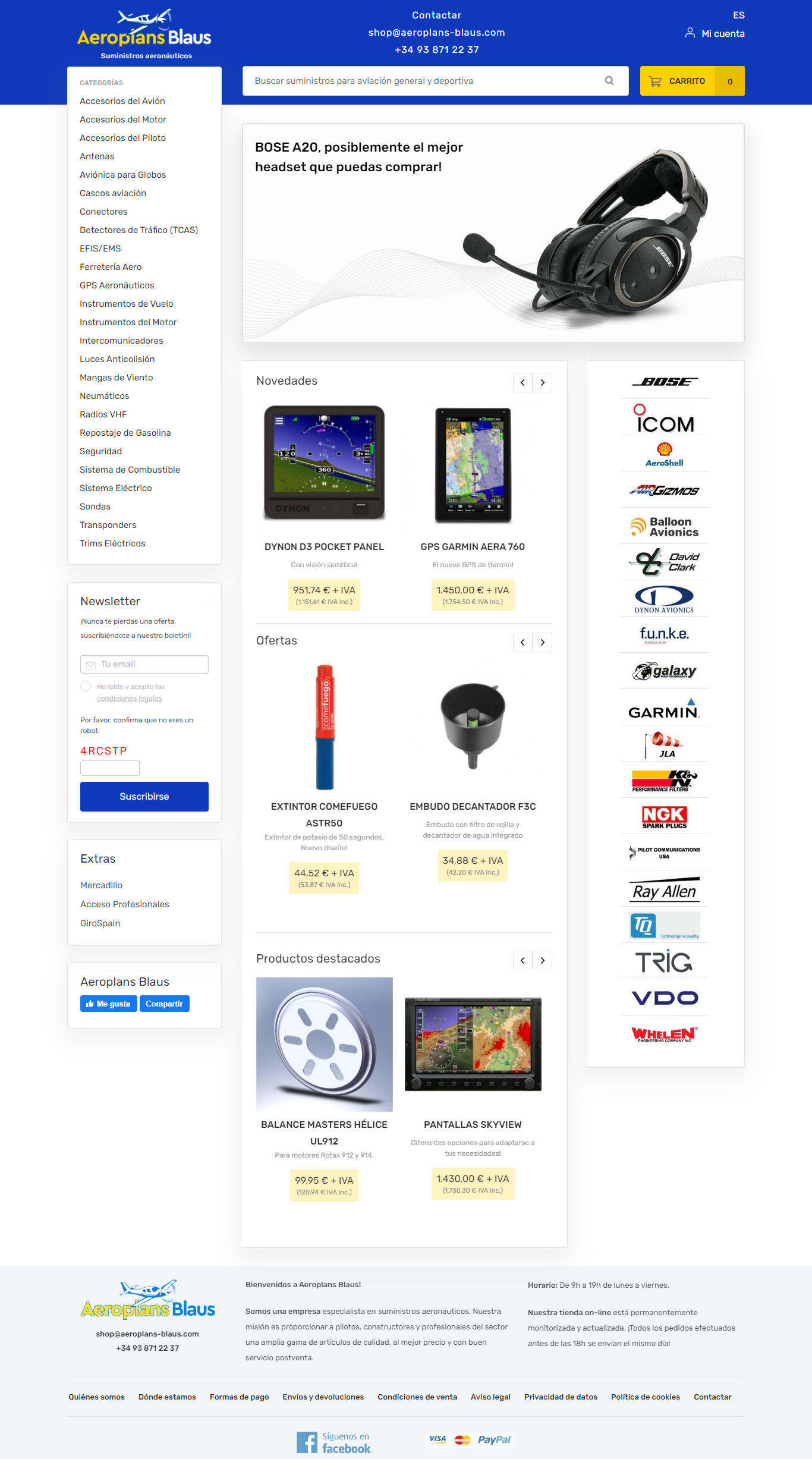 Tienda online Aeroplans Blaus