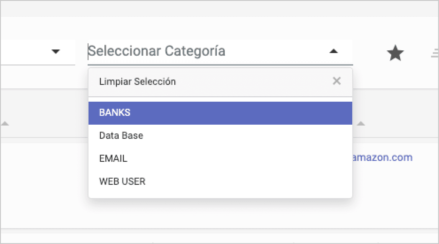 Filter passwords by category