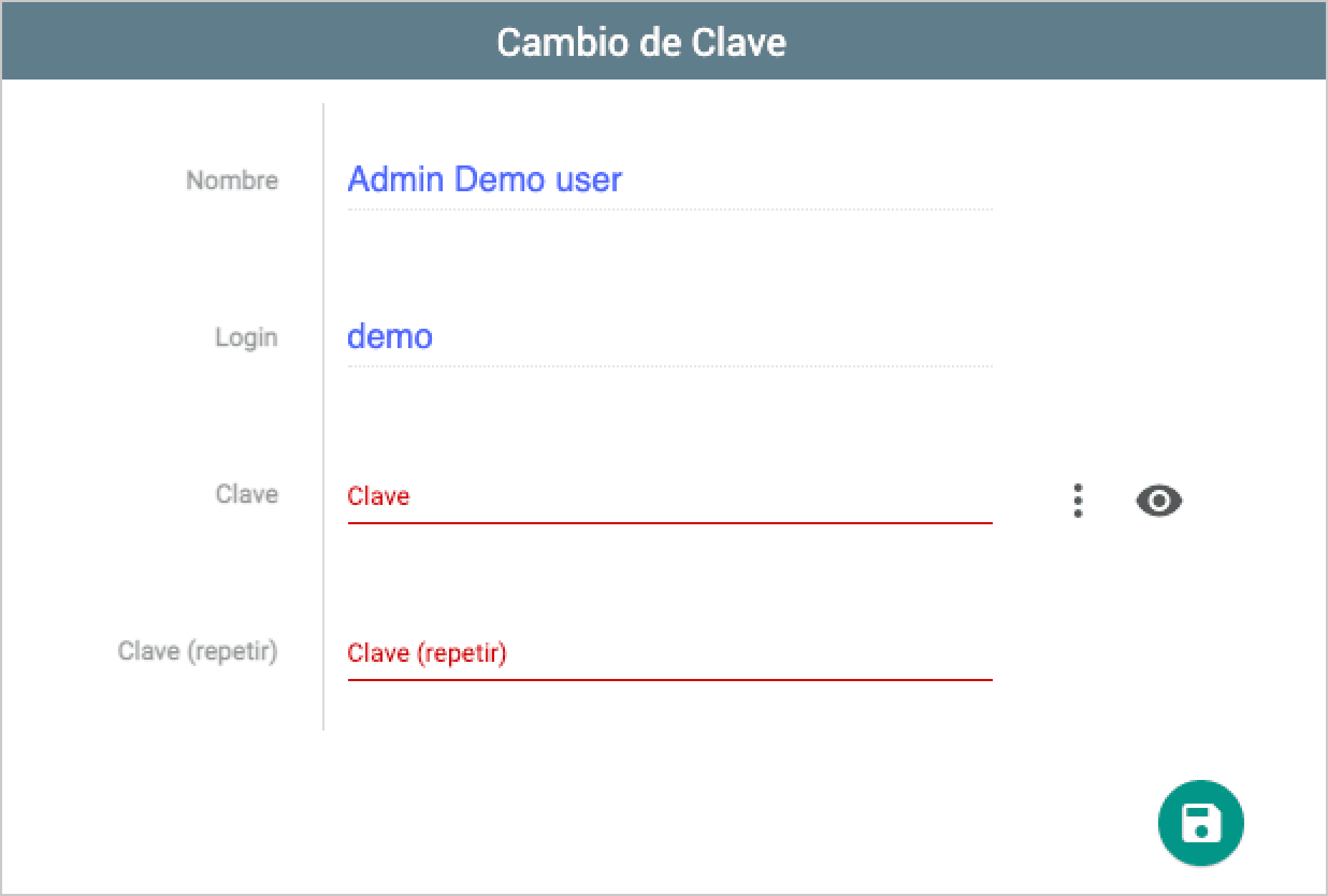 Usuario con contraseña propia