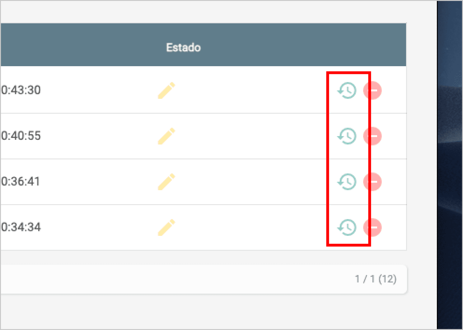 Revertir cambios en las contraseñas