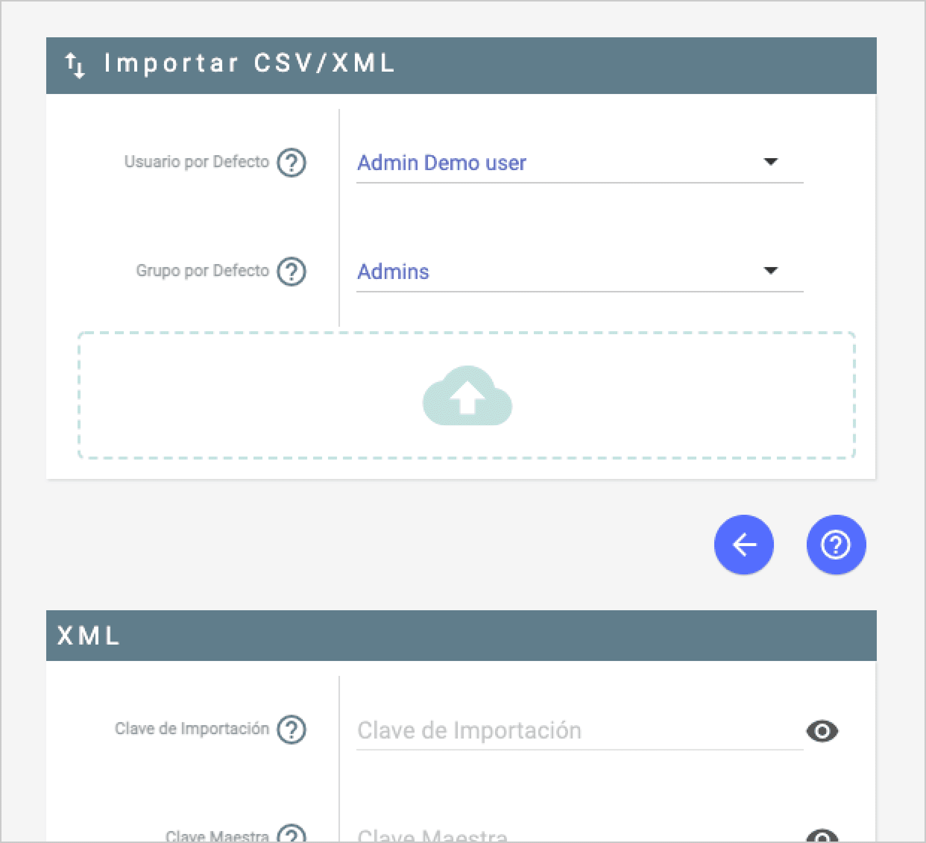 Importar contraseñas fichero CSV o XML