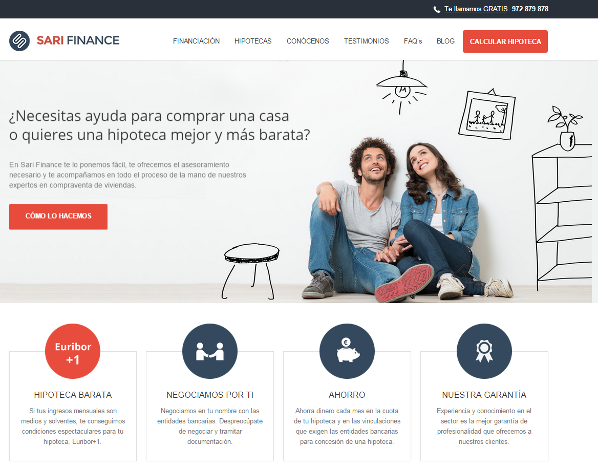 Web corporativa Sarifinance