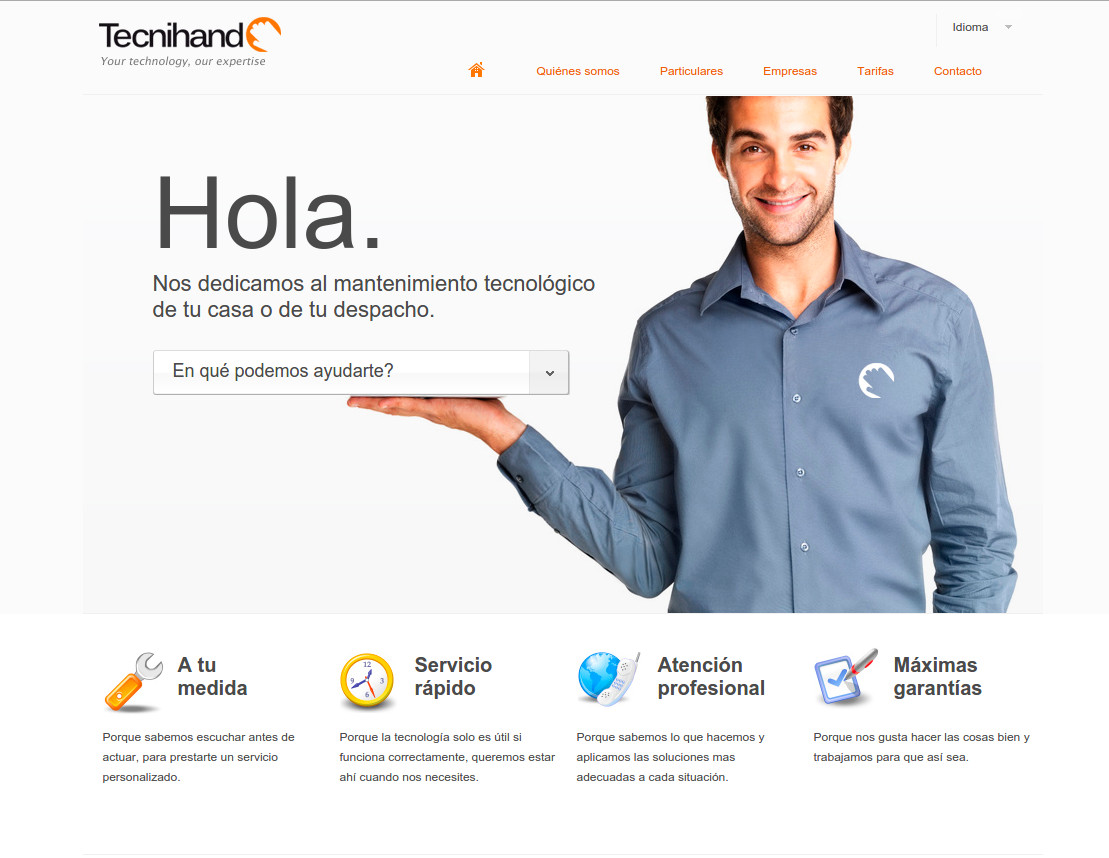 Corporate website Tecnihand