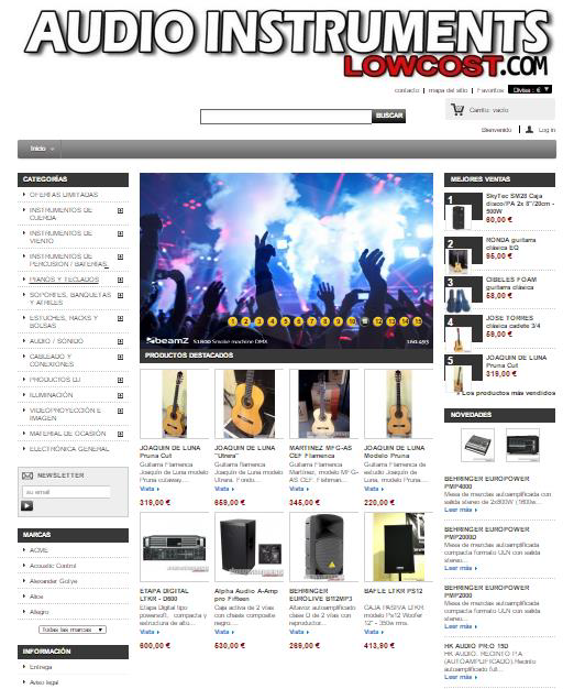 Tienda online Audioinstrumentslowcost