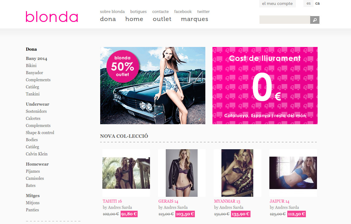 Tienda online Blonda