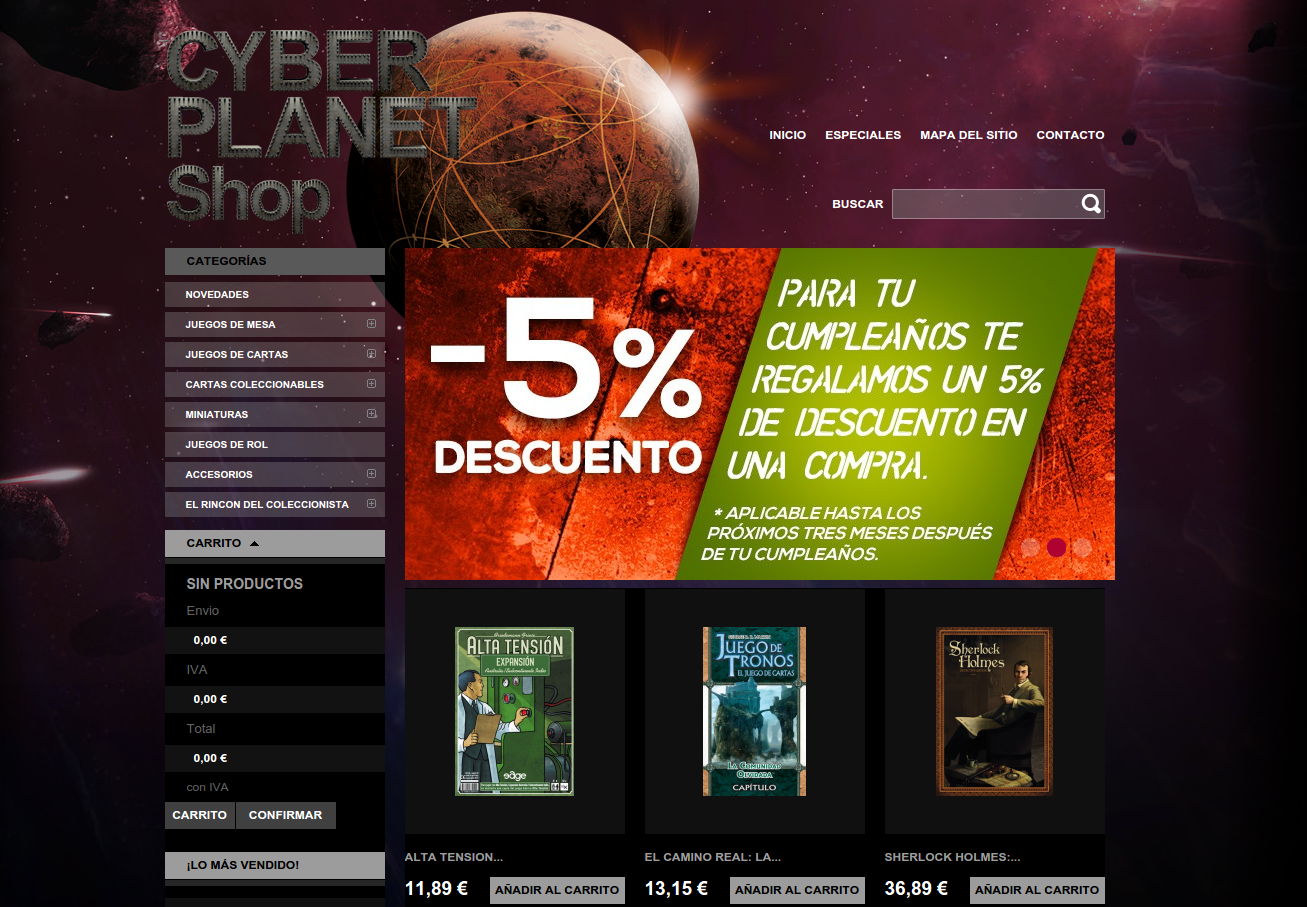 Boutique en ligne Cyberplanetshop