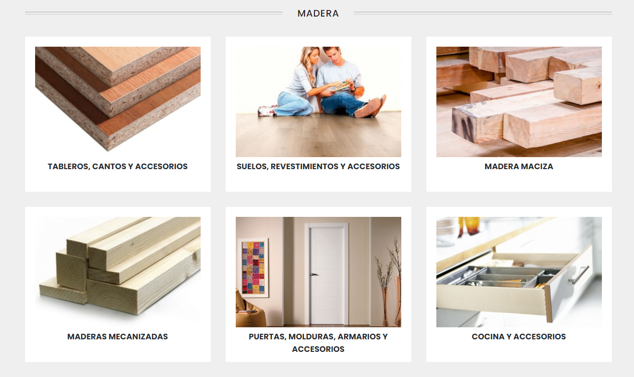 Esteba virtual store sections