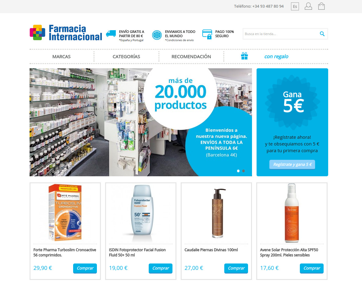 Ecommerce Farmàcia Internacional