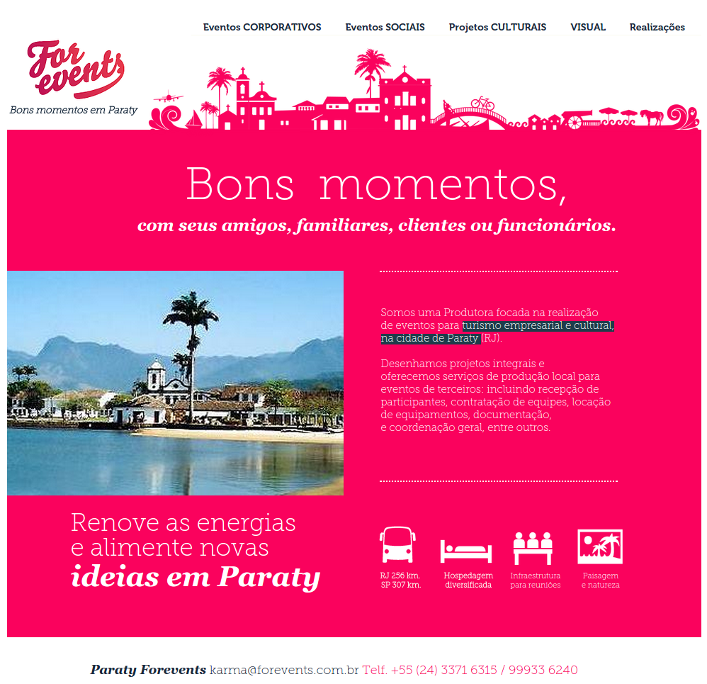 Web corporativa For events