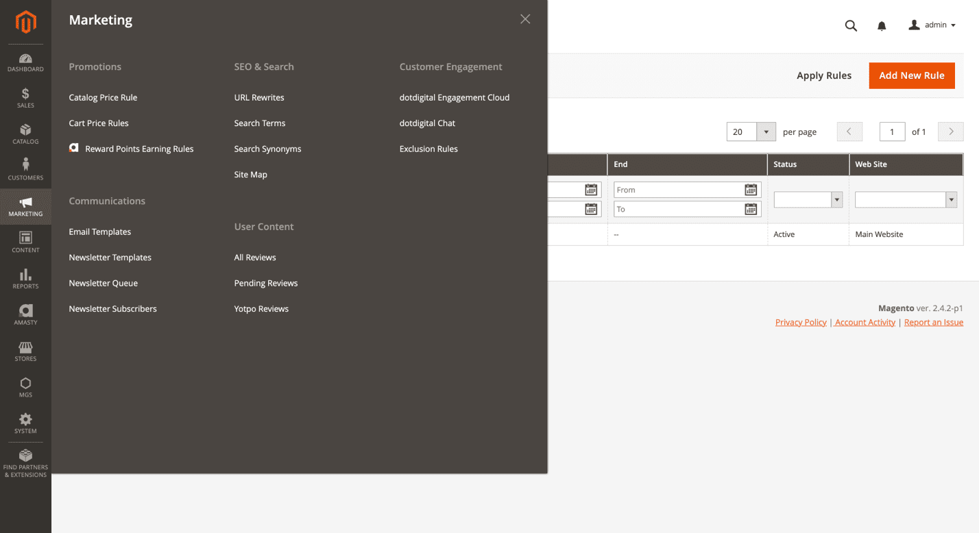 Márketing Magento