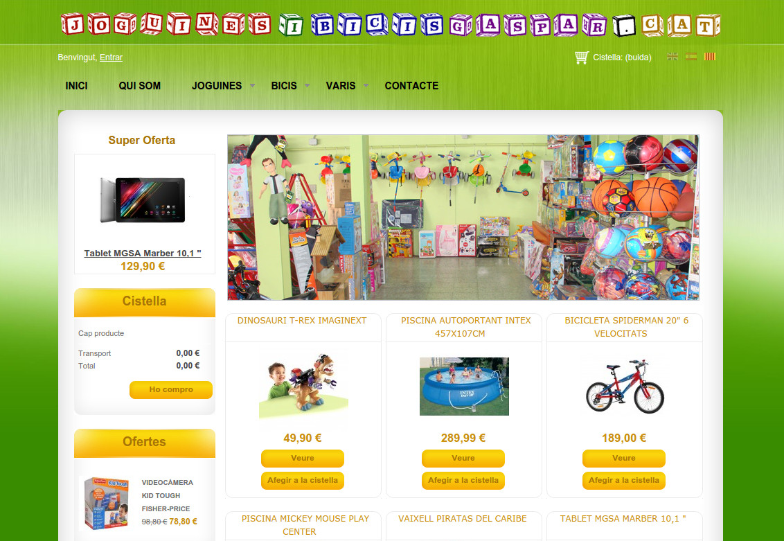 Tienda online Joguines i bicis Gaspar