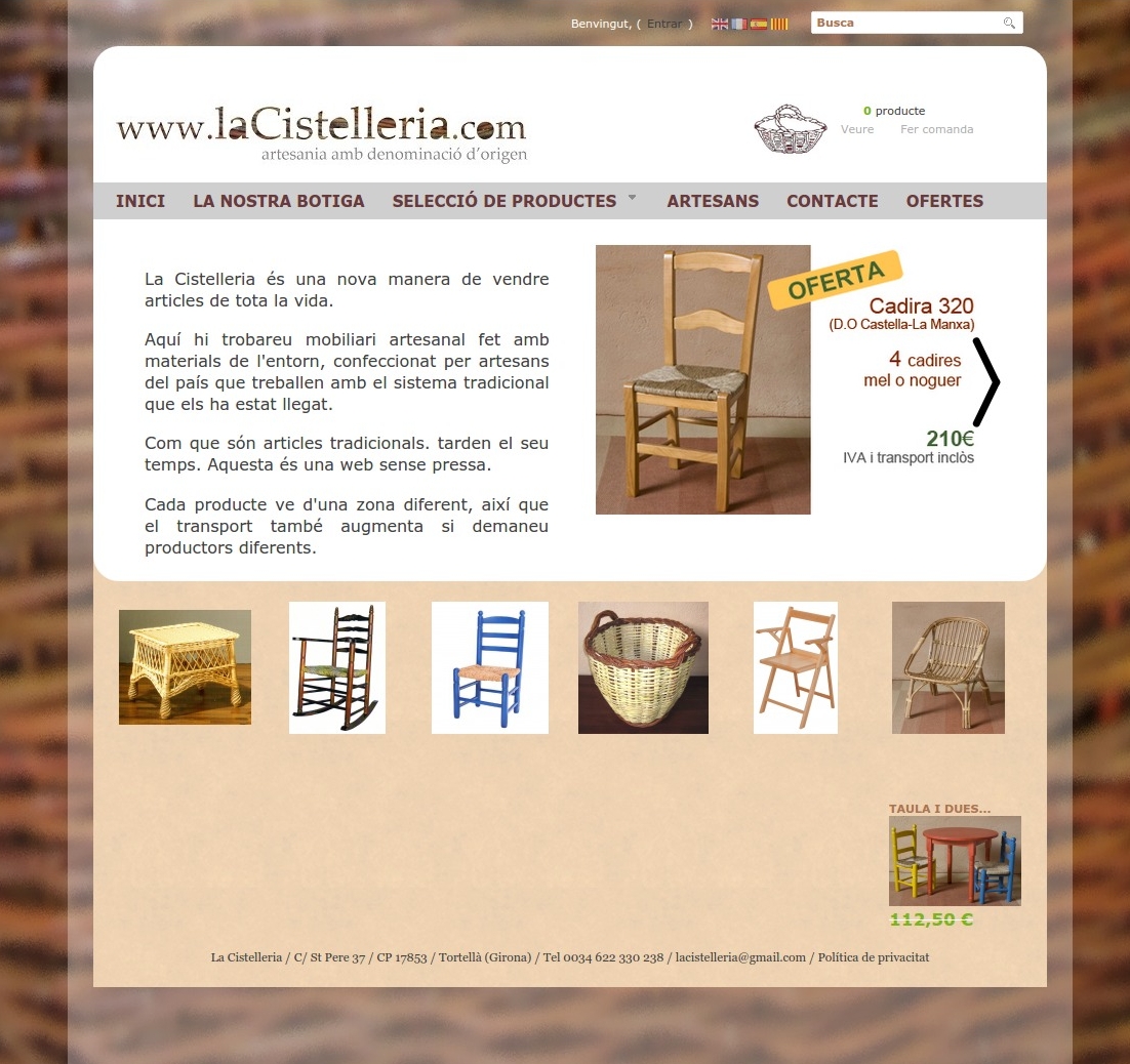 Tienda online La Cistelleria