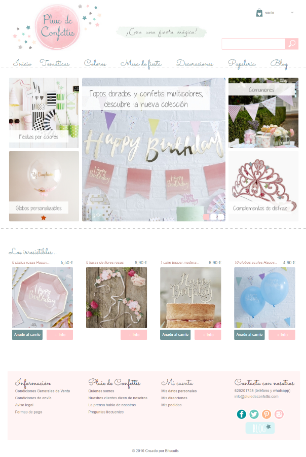 Boutique en ligne Pluiedeconfettis