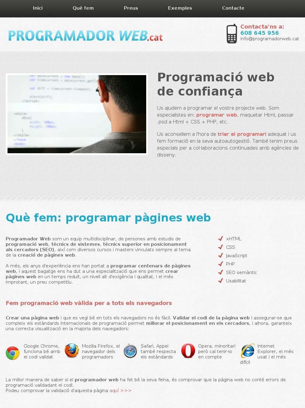 Web corporativa Programadorweb