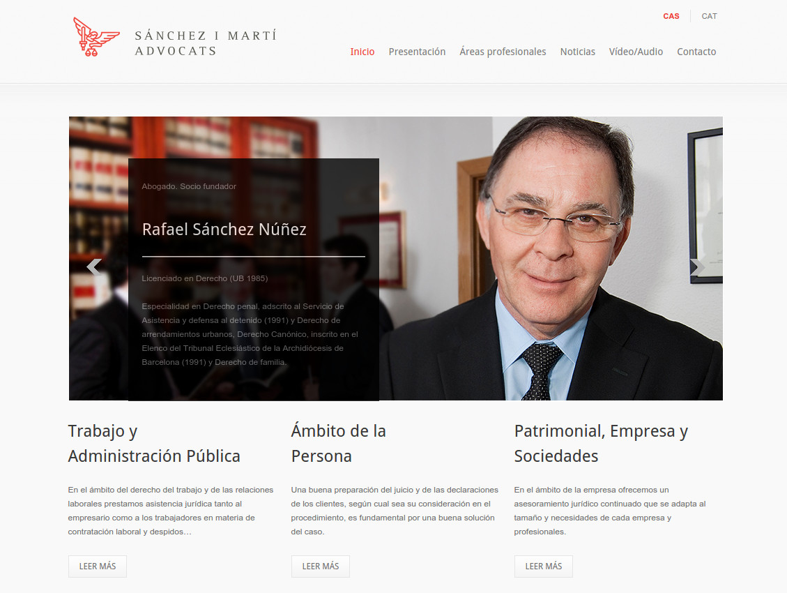 Web corporativa Sánchez i Martí abogados