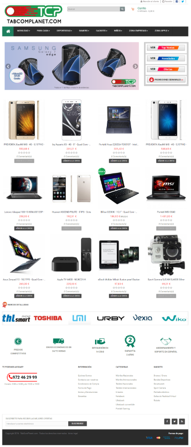 Tienda virtual Tabcomplanet