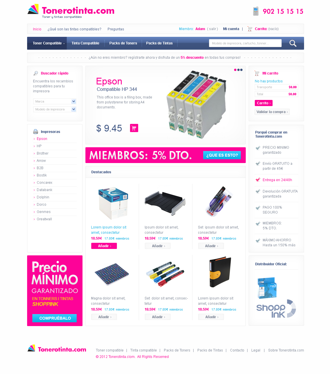 Tienda online Tonerotinta