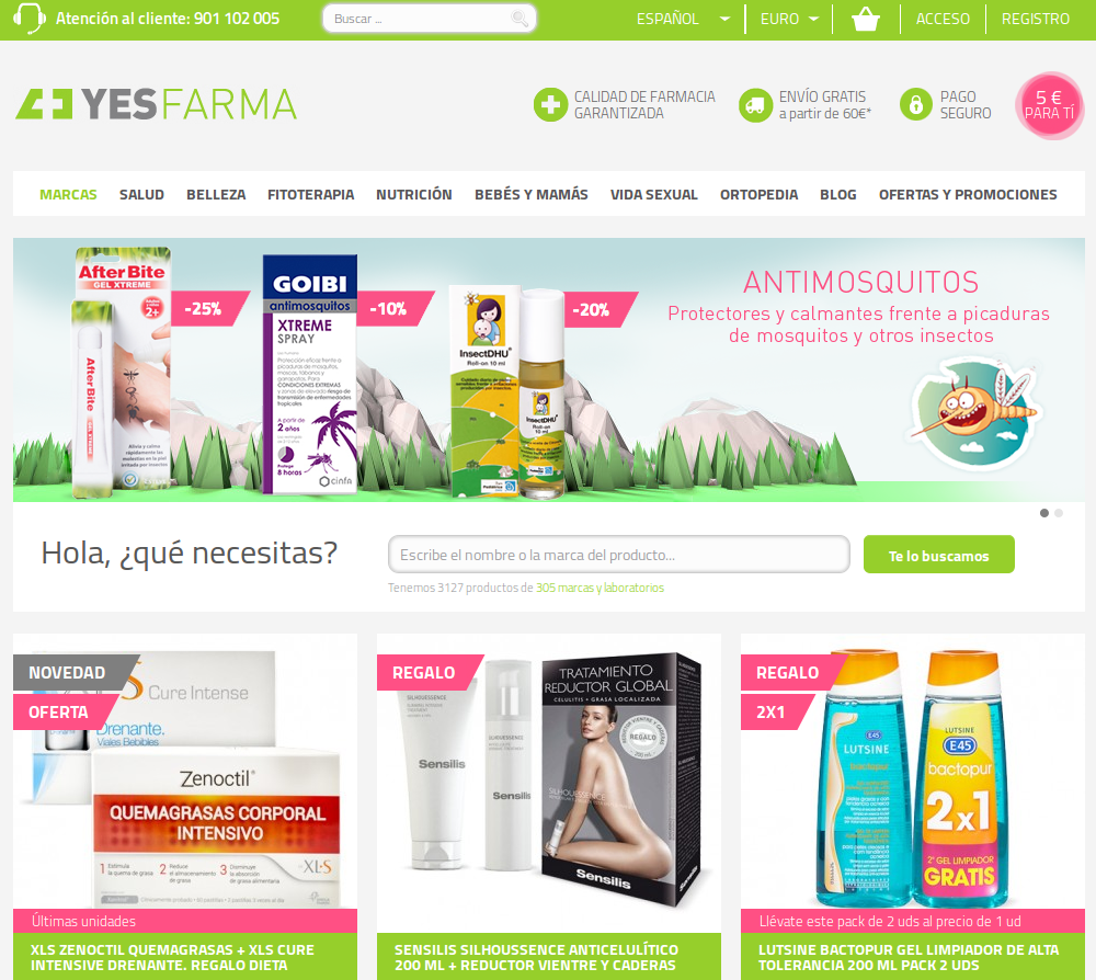 Tienda online Yesfarma