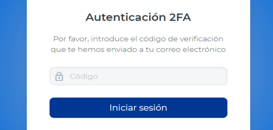 Sistema 2FA en el B2B