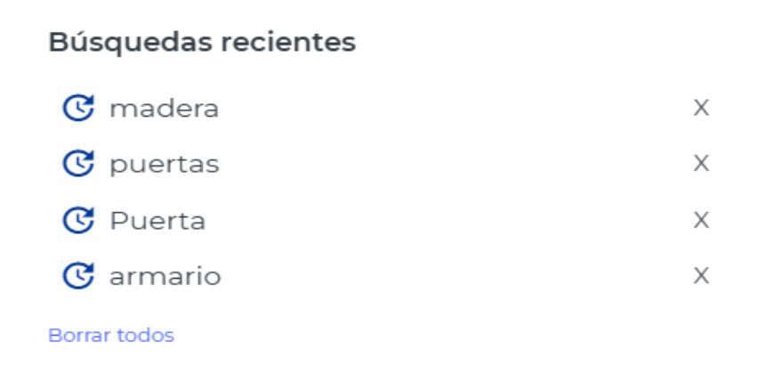 Búsquedas recientes B2B