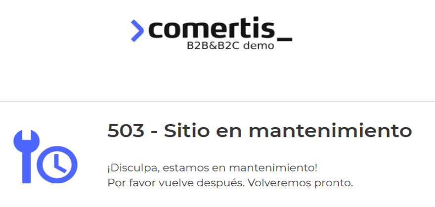 Aviso 503 de mantenimiento en el B2C