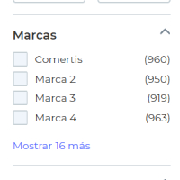Filtrar por marcas en el B2B