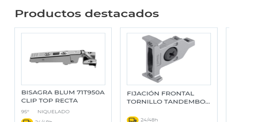 Productos destacados en el buscador B2B